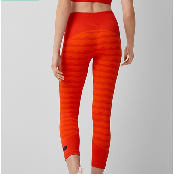 Adidas and Marimekko limited edition Aeroready orange high rise 7/8 leggings NWT - Picture 2 of 14